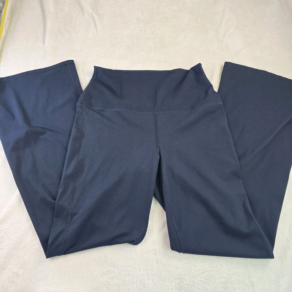 Yogalicious Womens Lux Everyday High Waist Flared Leg Pants Navy Leggings Yoga